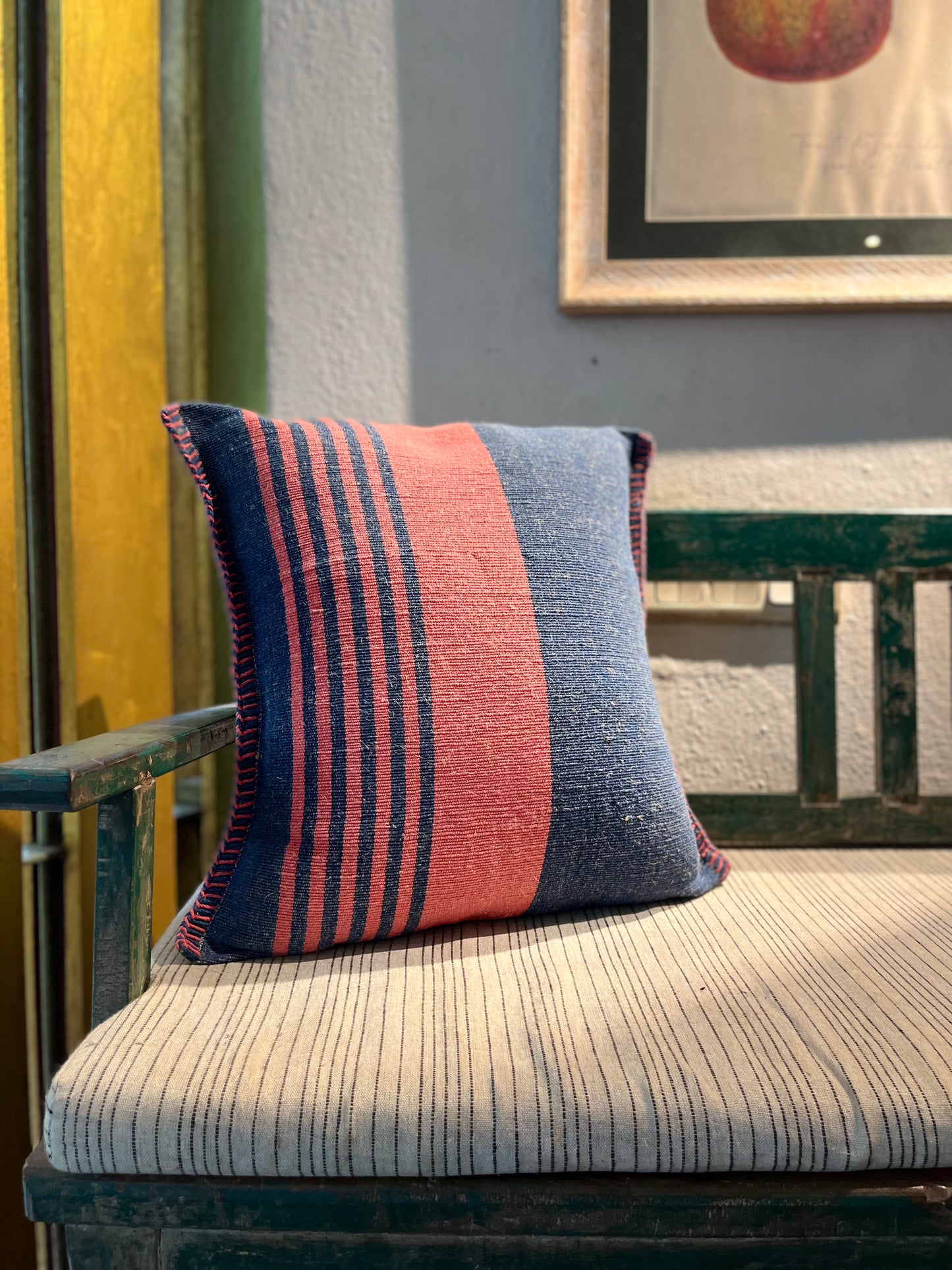 Corde Cushion Cover Red Striped